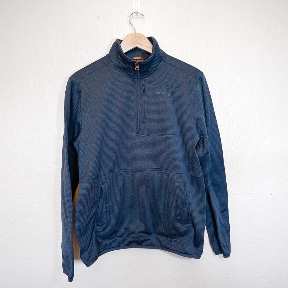 Merrell Blue Lightweight Quarter-Zip Pullover | Men’s Medium